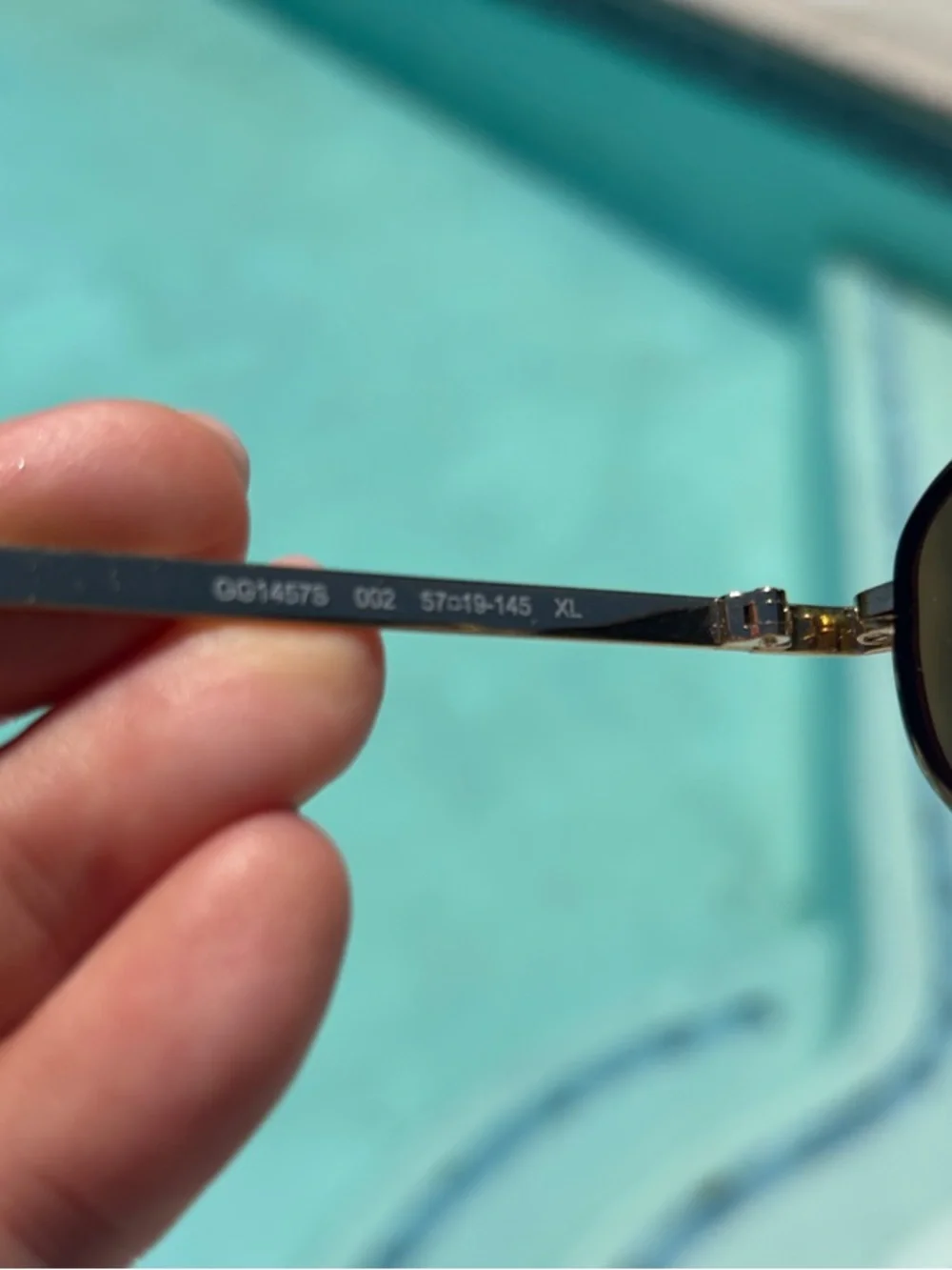 GUCCI GG1457S Eyewear Gold Frame Sunglasses with Brown Prescription Lenses